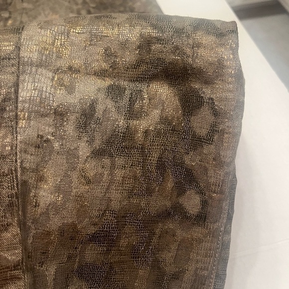 Escada Sable Python snake shimmer print ankle Jeans zippered bottoms size 38 - Picture 10 of 12